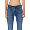 DIESEL BABHILA BLUE SKINNY MID RISE MEDIUM WASHED JEANS