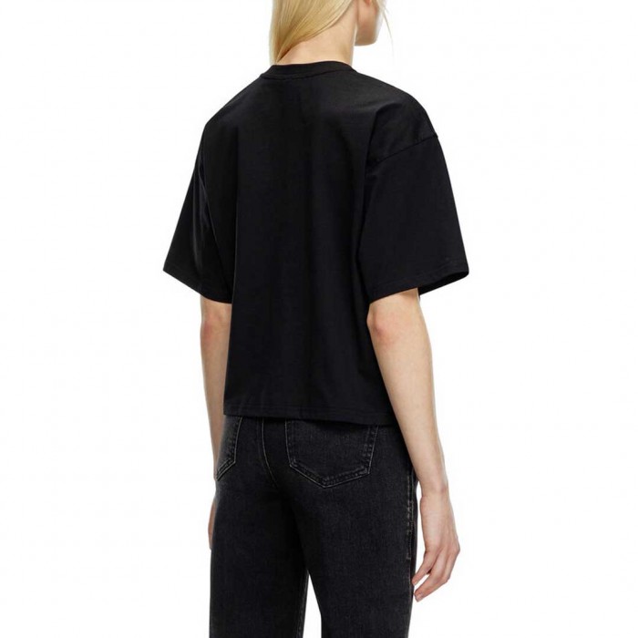 DIESEL Women's Crop T-shirt Black
