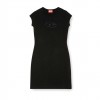 DIESEL D-ANGIEL MIDI DRESS WOMEN BLACK