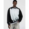 DIESEL MAN Cotton sweatshirt with graphic print BLACK