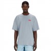 DIESEL Cotton T-shirt with Diesel Biscotto print LIGHT GREY