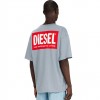 DIESEL Cotton T-shirt with Diesel Biscotto print LIGHT GREY