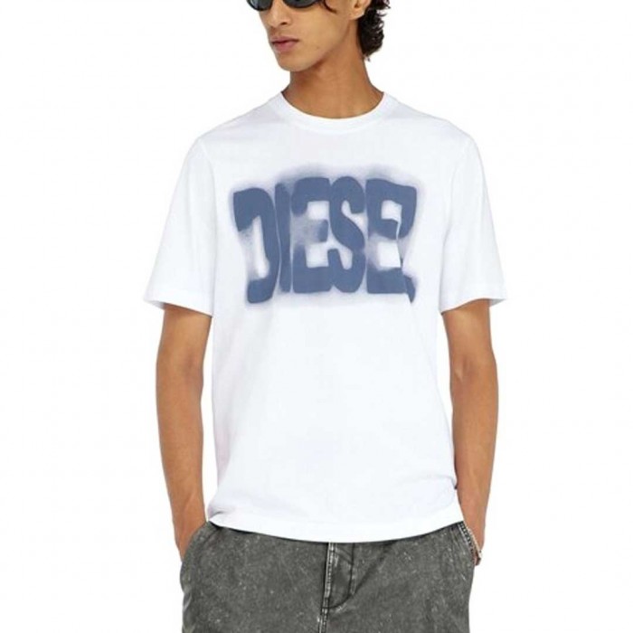 DIESEL T-ADJUST-AA6 PRINTED T-SHIRT WHITE