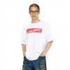 DIESEL Cotton T-shirt with Diesel logo print WHITE