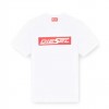 DIESEL Cotton T-shirt with Diesel logo print WHITE