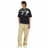 DIESEL T-shirt with distressed flocked logo BLACK