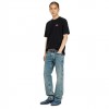 DIESEL T-ADJUST-AA12 LOGO PRINT T-SHIRT BLACK