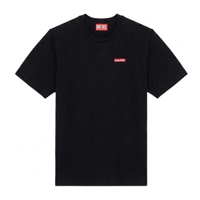 DIESEL T-ADJUST-AA12 LOGO PRINT T-SHIRT BLACK