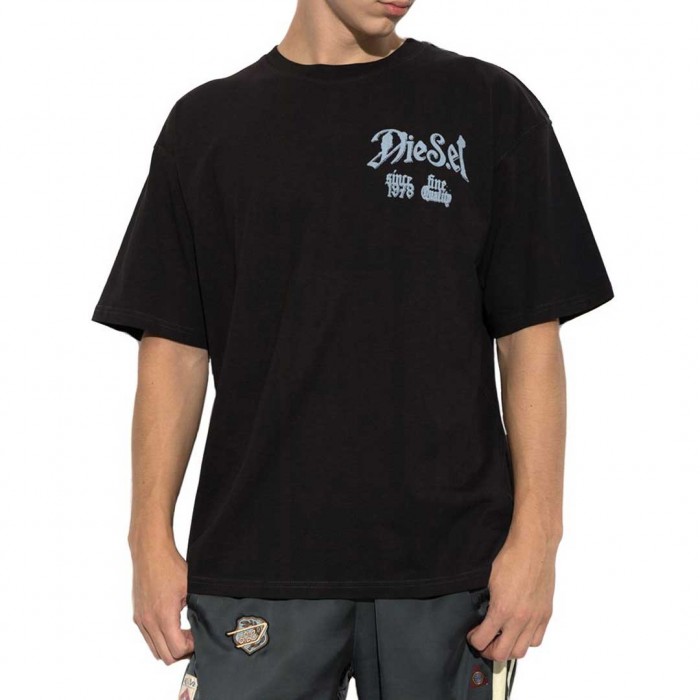 DIESEL T-BOXT-AA2 BACK PRINT T-SHIRT BLACK