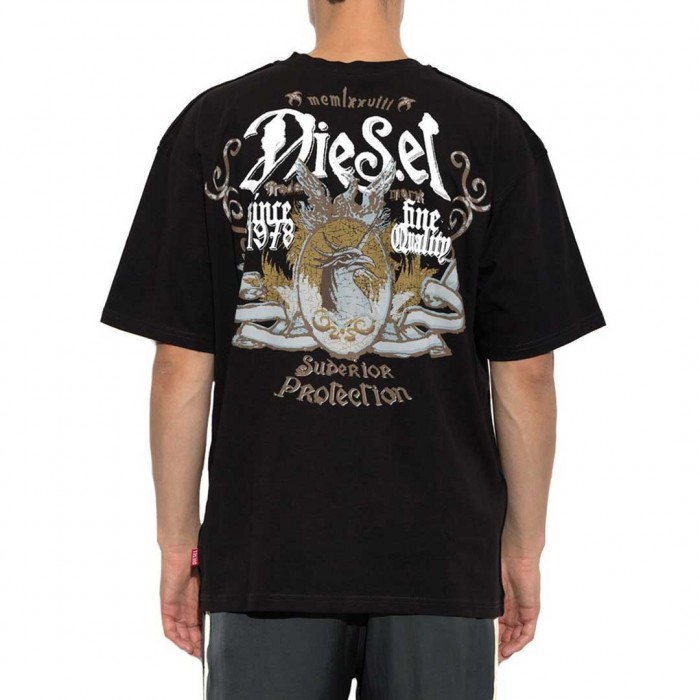 DIESEL T-BOXT-AA2 BACK PRINT T-SHIRT BLACK