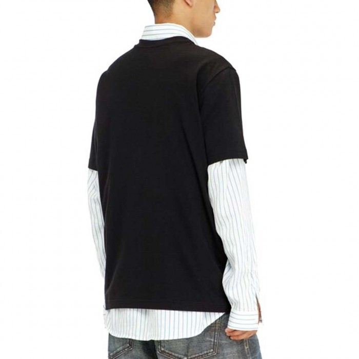 DIESEL T-ADJUST-AA7 LOGO PRINT T-SHIRT BLACK