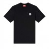 DIESEL T-ADJUST-AA7 LOGO PRINT T-SHIRT BLACK