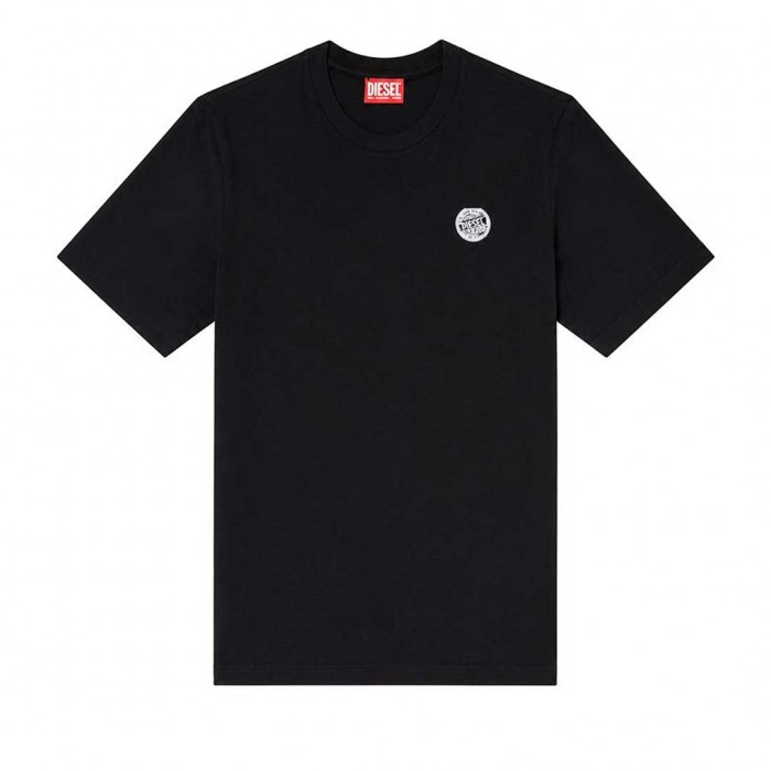 DIESEL T-ADJUST-AA7 LOGO PRINT T-SHIRT BLACK