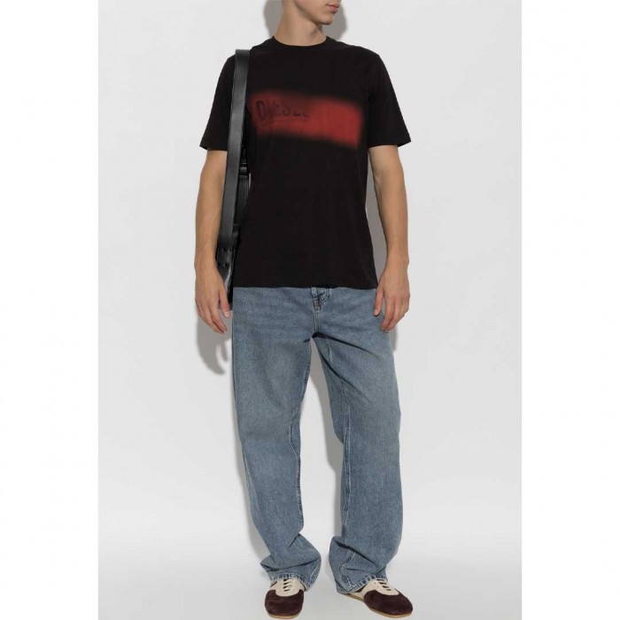 DIESEL T-shirt ‘T-ADJUST-AA5 BLACK