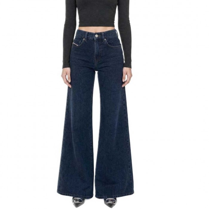 DIESEL1978 D-AKEMI MID WAIST FLARE L.32 JEANS DARK BLUE