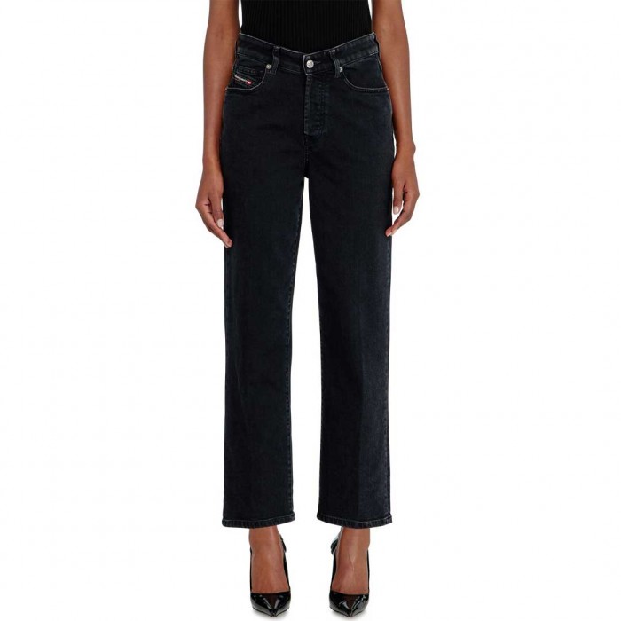 DIESEL Regular Jeans High Waist 1981 D-Went BLACK