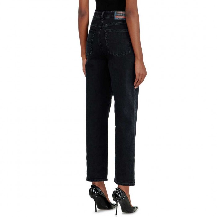 DIESEL Regular Jeans High Waist 1981 D-Went BLACK