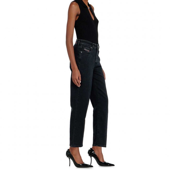 DIESEL Regular Jeans High Waist 1981 D-Went BLACK