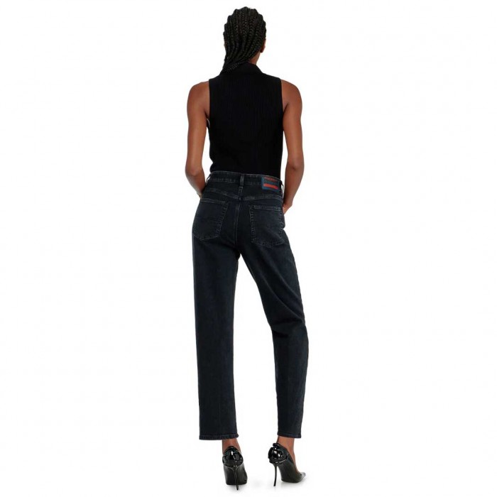 DIESEL Regular Jeans High Waist 1981 D-Went BLACK