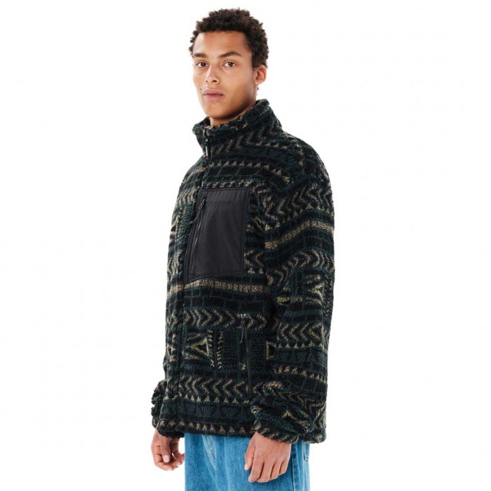 EMERSON MAN JACKET SHERPA FLEECE FOREST TEAL