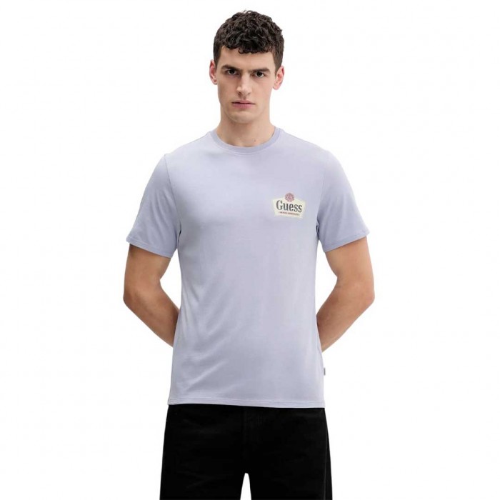 GUESS JEANS  M SS SLIM FIT ROYAL TEE LILA