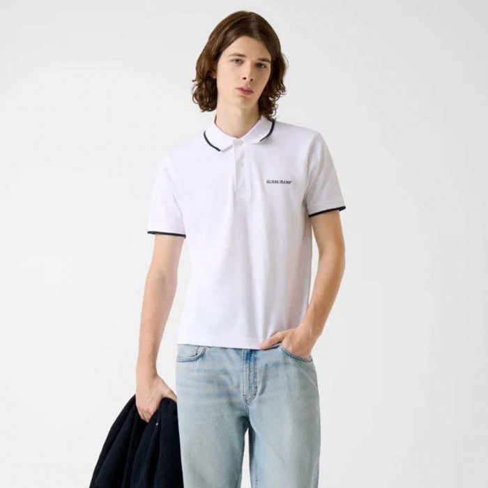 GUESS JEANS MAN POLO WHITE