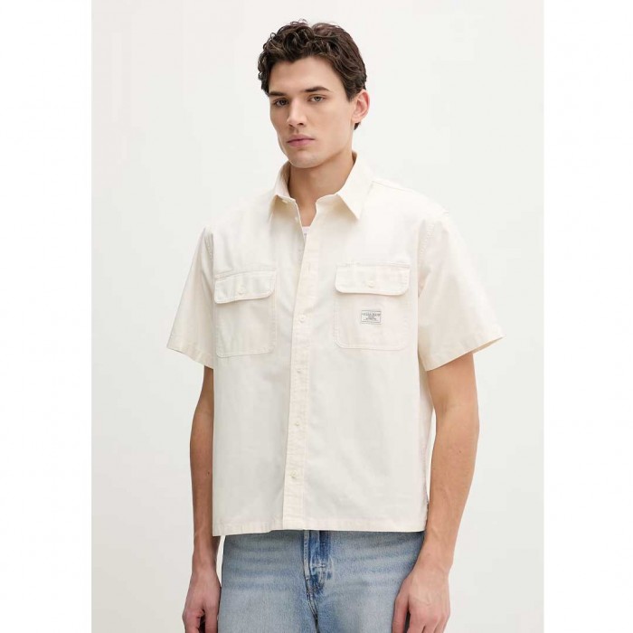 GUESS JEANS MAN SHIRT BOXY FIT WHITE
