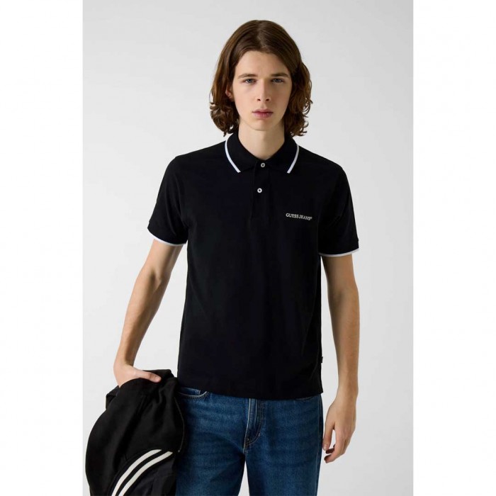 GUESS JEANS MAN POLO BLACK