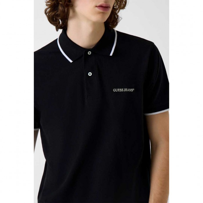 GUESS JEANS MAN POLO BLACK
