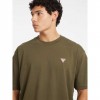 GUESS JEANS Oversized mini Patch t-shirt GREEN GUESS JEANS Oversized mini Patch t-shirt GREEN