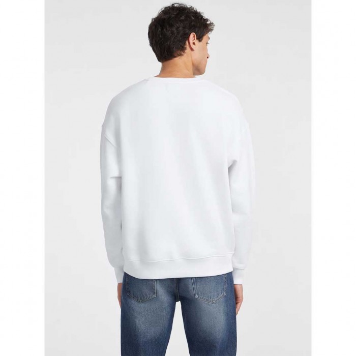 GUESS JEANS Oversized Iconic Sweatshirt WHITE