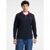GUESS JEANS Ribbed Quarter Zip Pullover BLUE GUESS JEANS Ribbed Quarter Zip Pullover BLUE