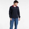 GUESS JEANS Ribbed Quarter Zip Pullover BLUE GUESS JEANS Ribbed Quarter Zip Pullover BLUE