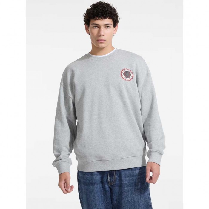 GUESS JEANS Varsity Logo Sweatshirt GRAY