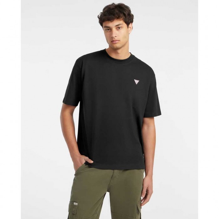 GUESS JEANS Oversized mini Patch Tee BLACK