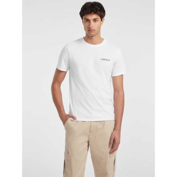 GUESS JEANS Slim American Tradition Tee WHITE