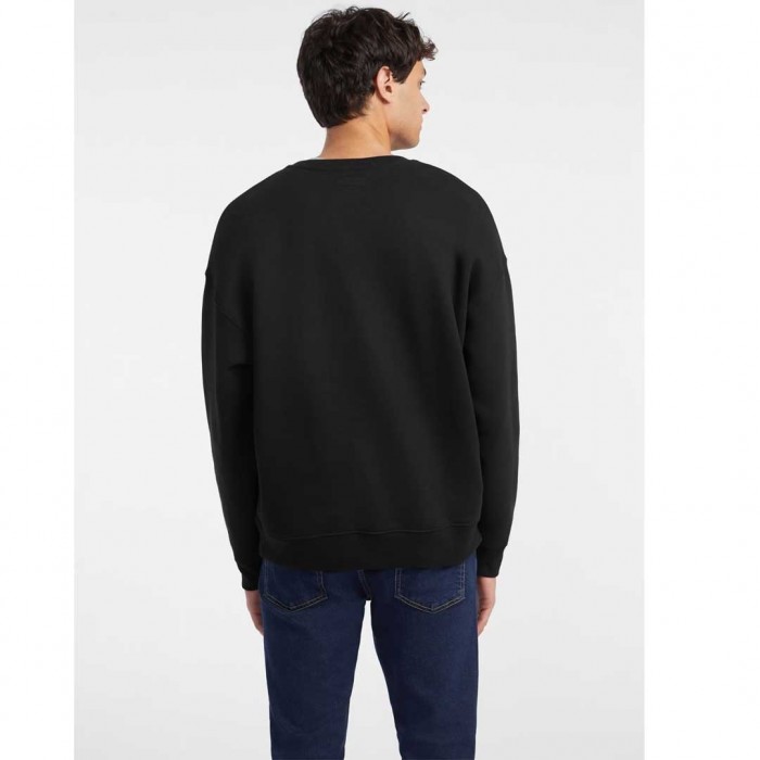 GUESS JEANS Oversized Iconic Sweatshirt BLACK