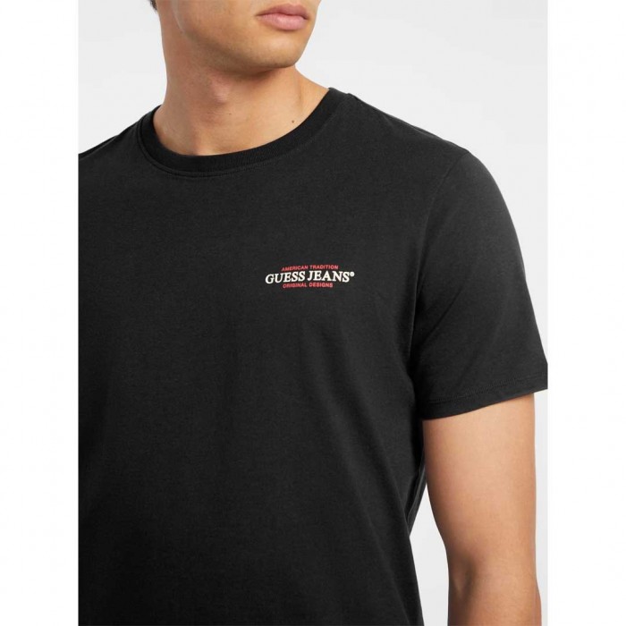 GUESS JEANS Slim American Tradition Tee BLACK