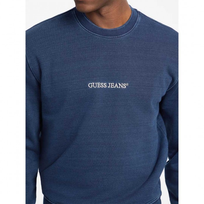 GUESS JEANS Embroidery Logo Sweater BLUE