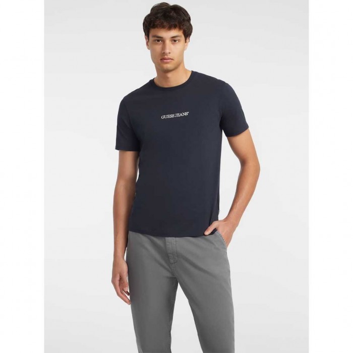 GUESS JEANS Slim Embroidered Logo Tee BLUE