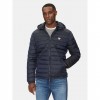 GUESS JEANS Nylon Hooded Puffer Jacket BLUE