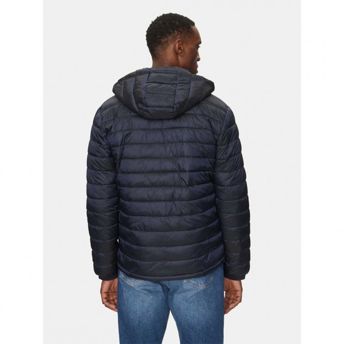 GUESS JEANS Nylon Hooded Puffer Jacket BLUE