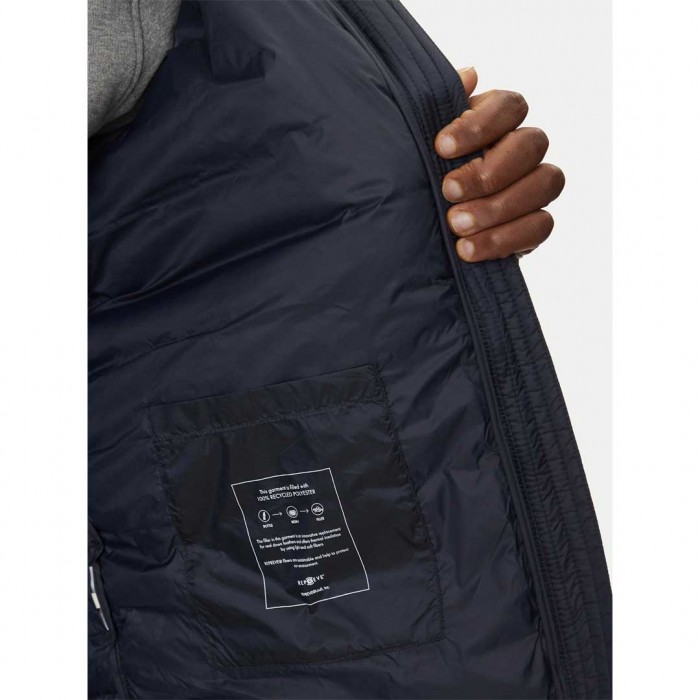 GUESS JEANS Nylon Hooded Puffer Jacket BLUE