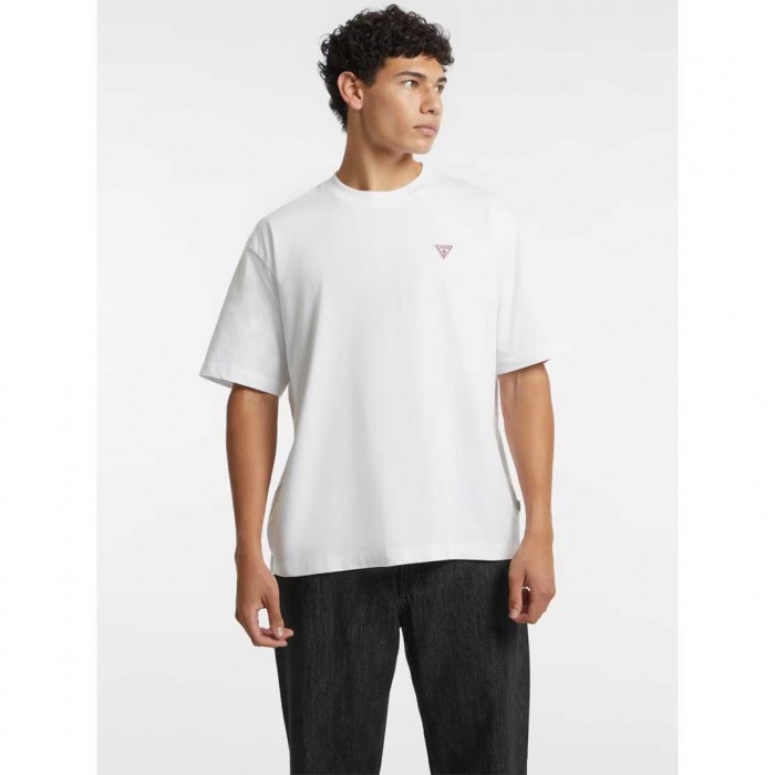 GUESS JEANS Oversized mini Patch Tee WHITE