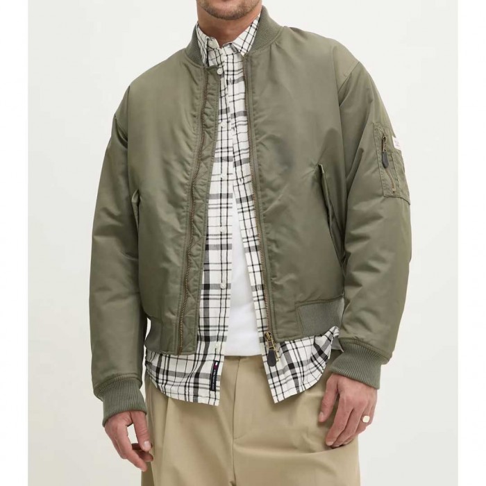 GUESS JEANS MAN BOMBER JACKET GREEN