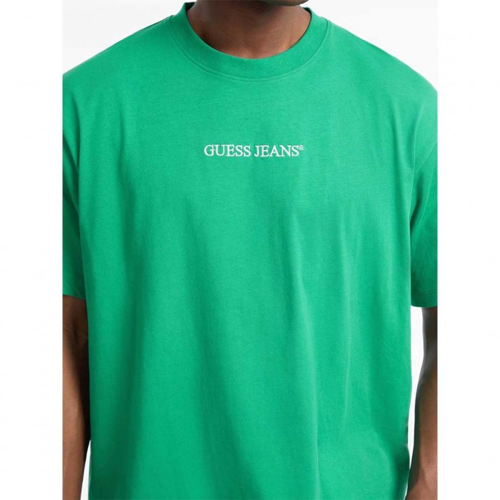 GUESS JEANS Embroidered Logo Tee LIGHT GREEN