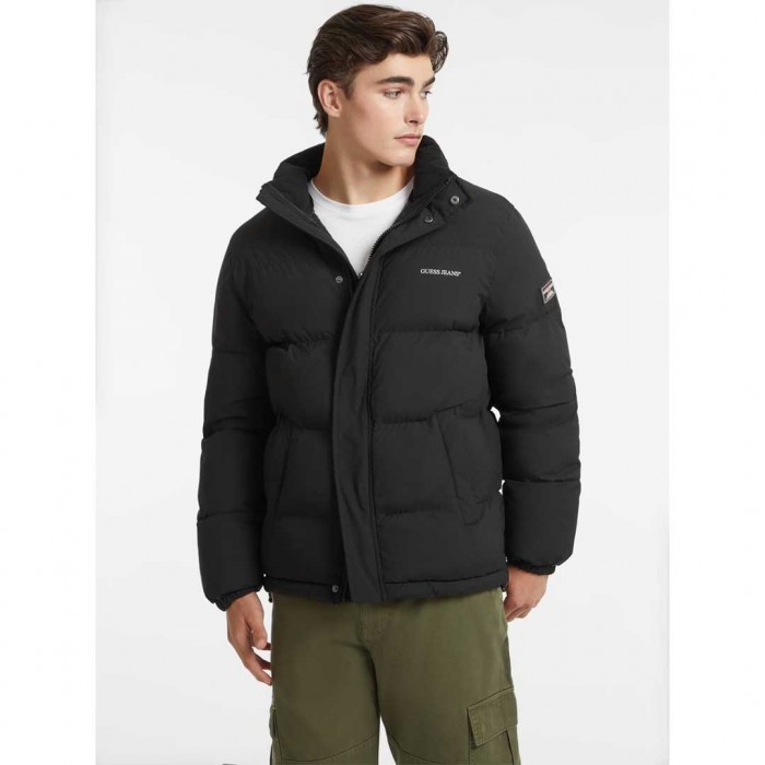 GUESS JEANS Regular Puffer Jacket BLACK