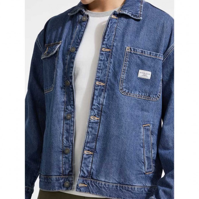 GUESS JEANS DENIM CHORE JACKET BLUE