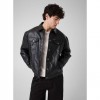 GUESS JEANS MAN LEATHER JACKET BLACK
