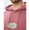 GUESS JEANS MAN HOODIE LIGHT PINK